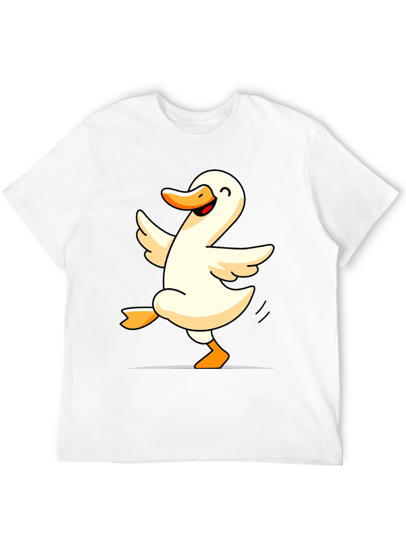 Dancing Duck Graphic Tee - Black Cotton Shirt