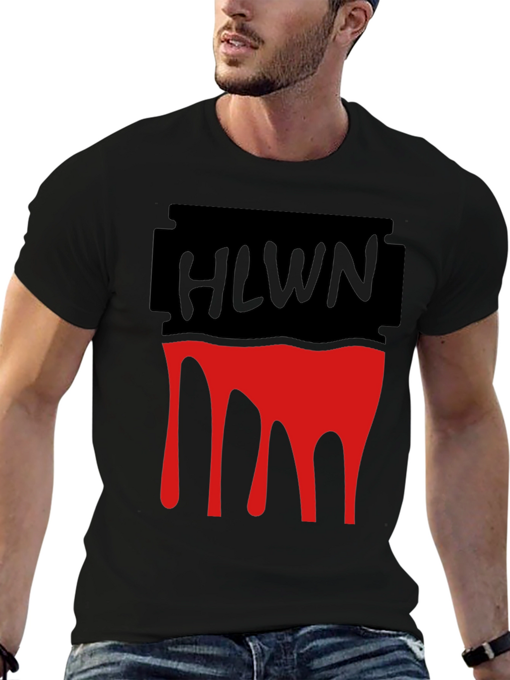 HLWN Razor Blade Drip Graphic T-Shirt