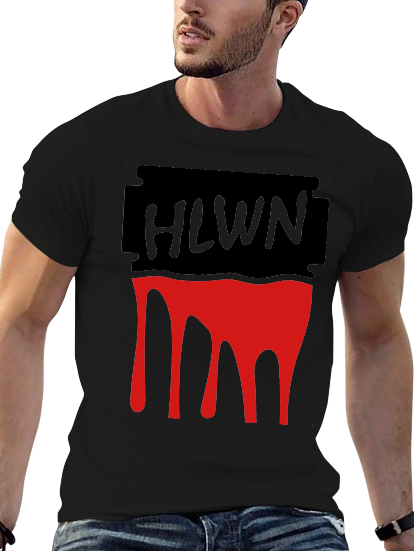 HLWN Razor Blade Drip Graphic T-Shirt