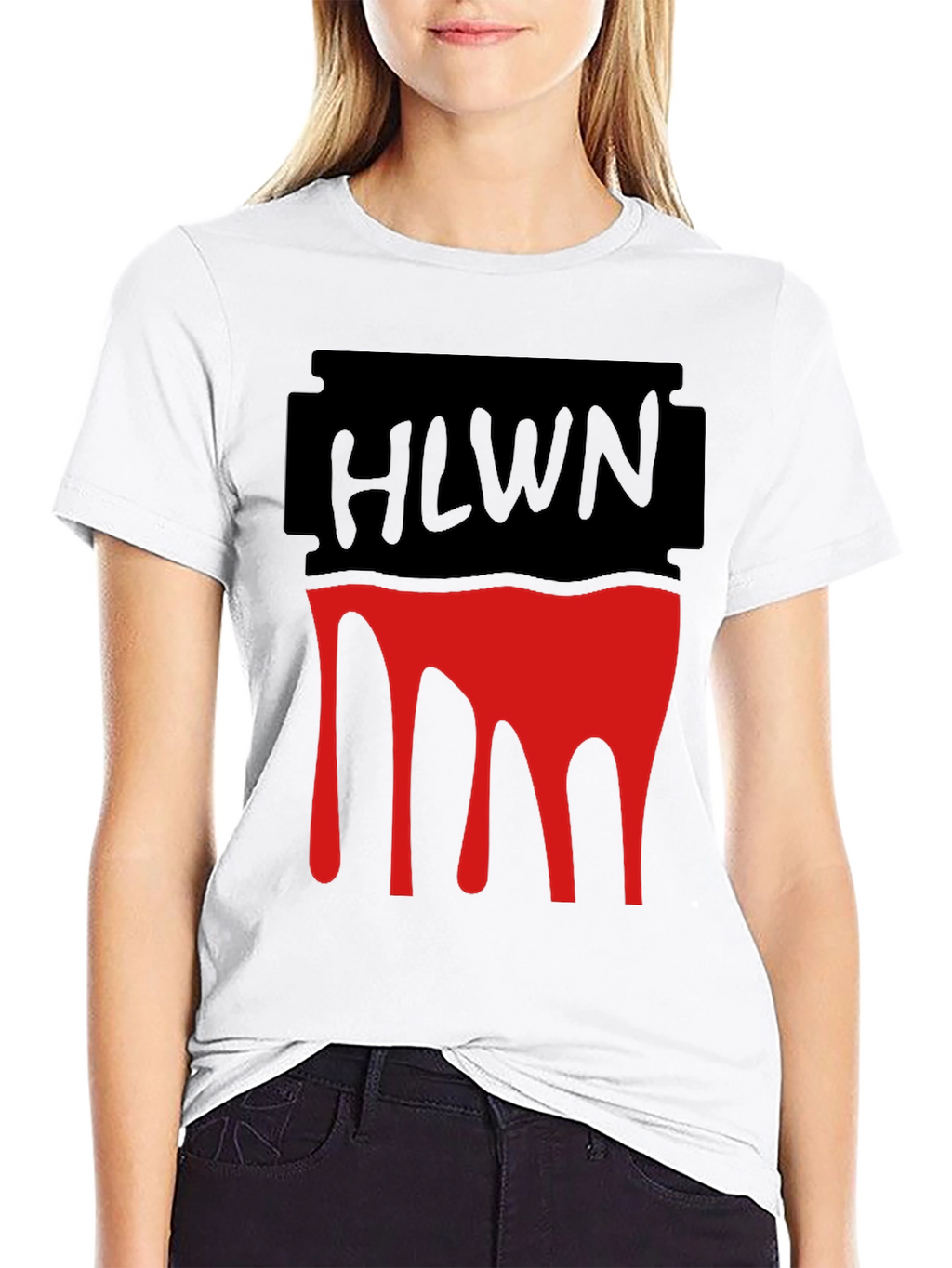 HLWN Razor Blade Drip Graphic T-Shirt