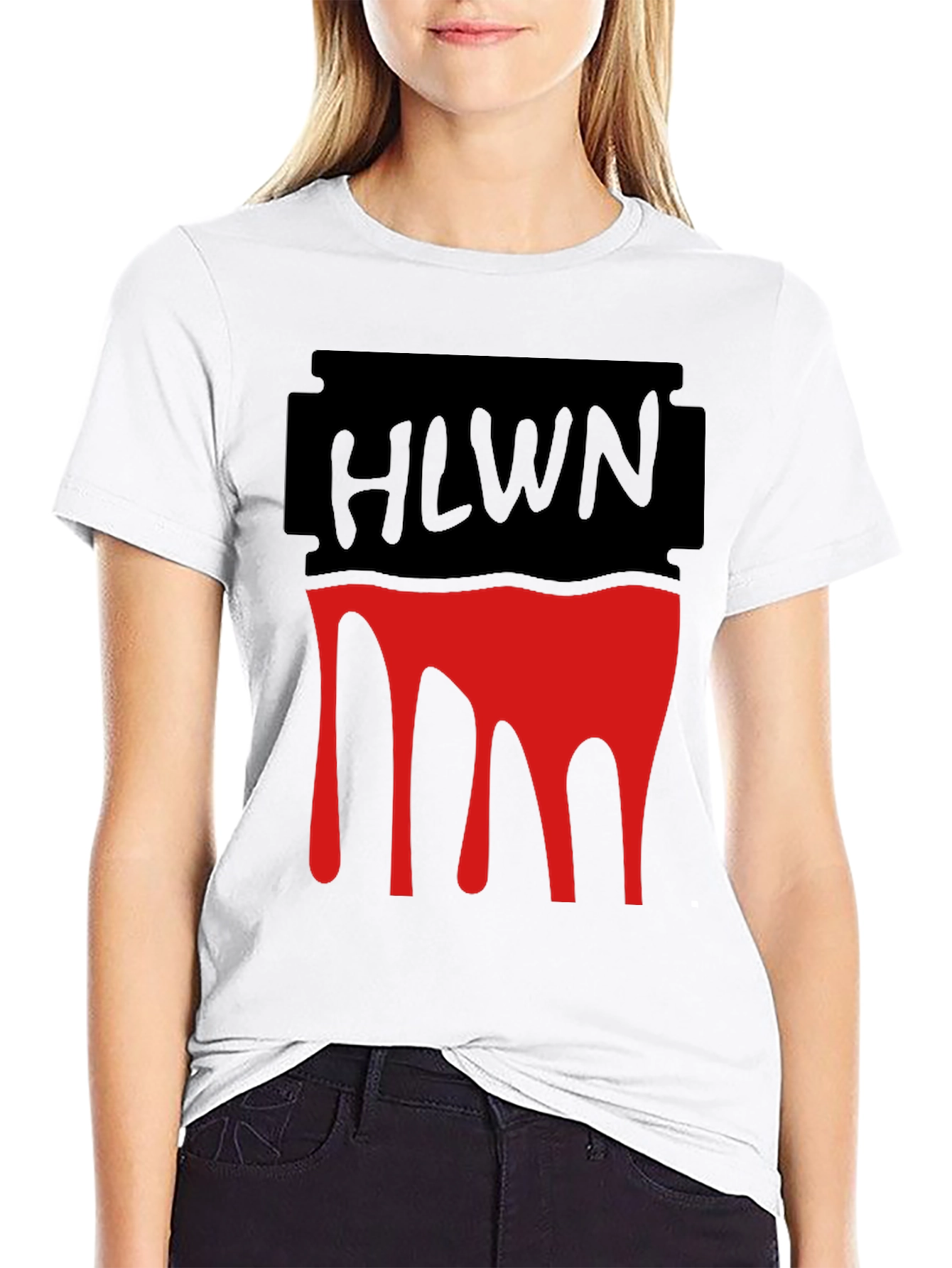 HLWN Razor Blade Drip Graphic T-Shirt