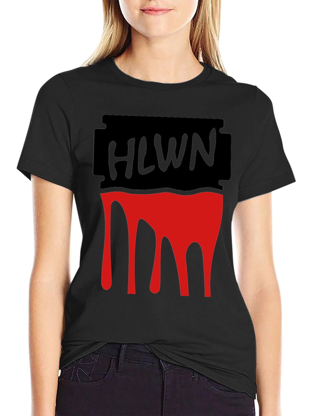 HLWN Razor Blade Drip Graphic T-Shirt