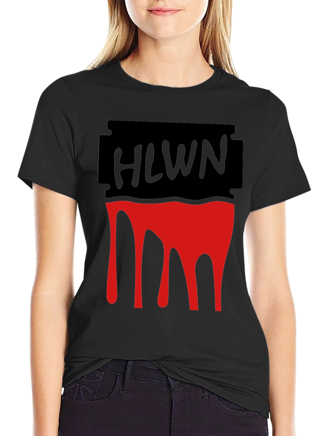 HLWN Razor Blade Drip Graphic T-Shirt