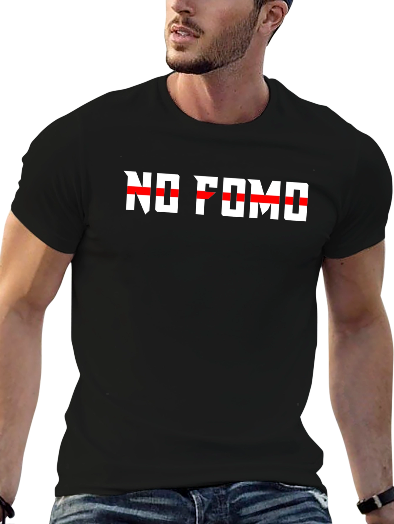 No FOMO Black Graphic Tee