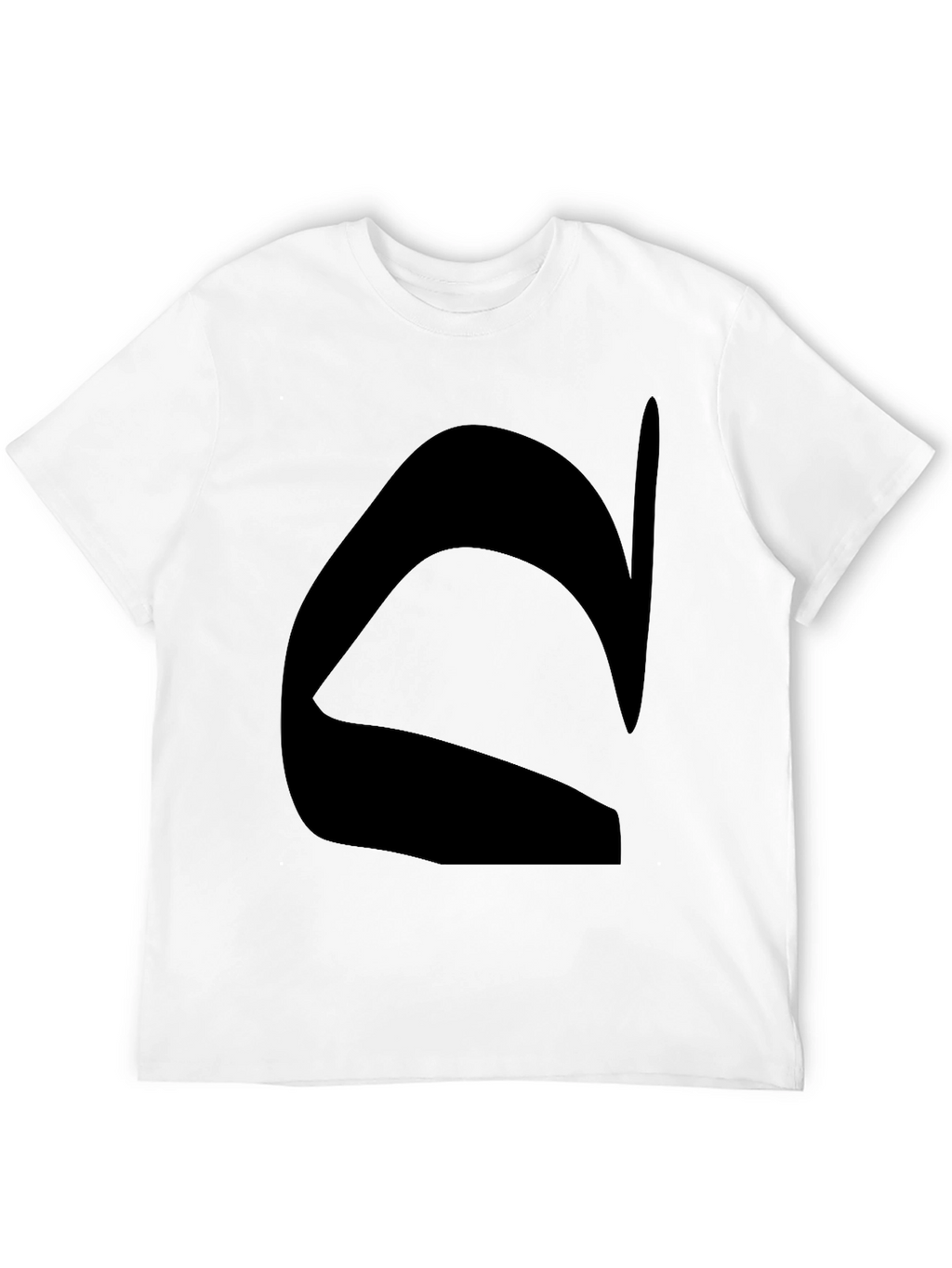 Mens Black Graphic Tee - Modern Abstract Design