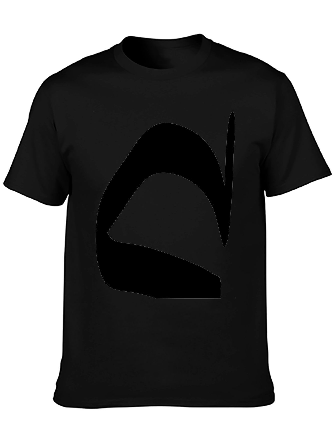 Mens Black Graphic Tee - Modern Abstract Design