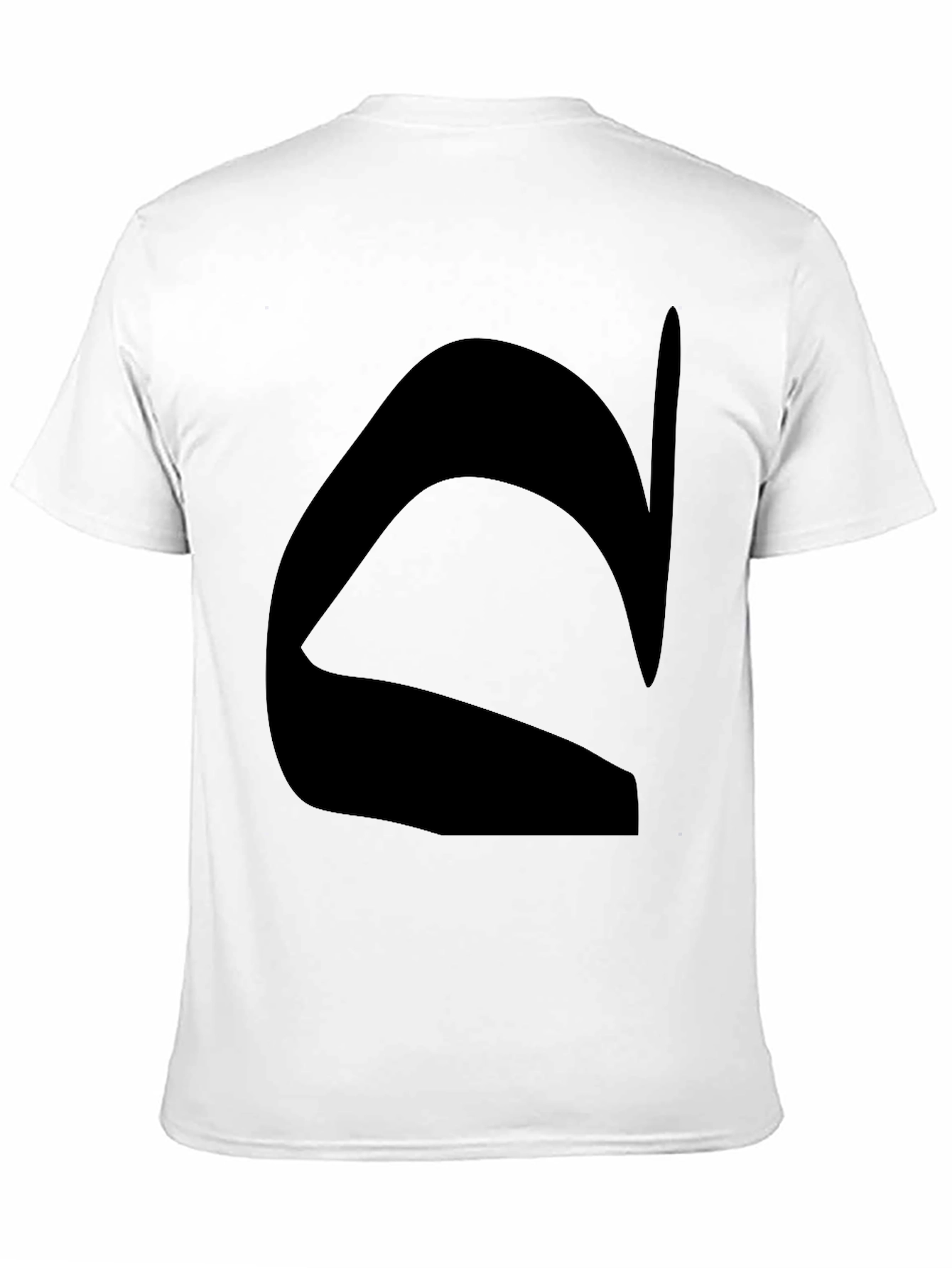 Mens Black Graphic Tee - Modern Abstract Design