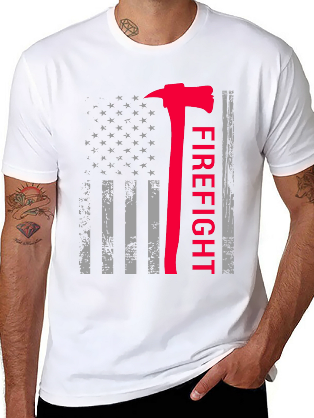 Firefight Axe Flag Graphic Tee