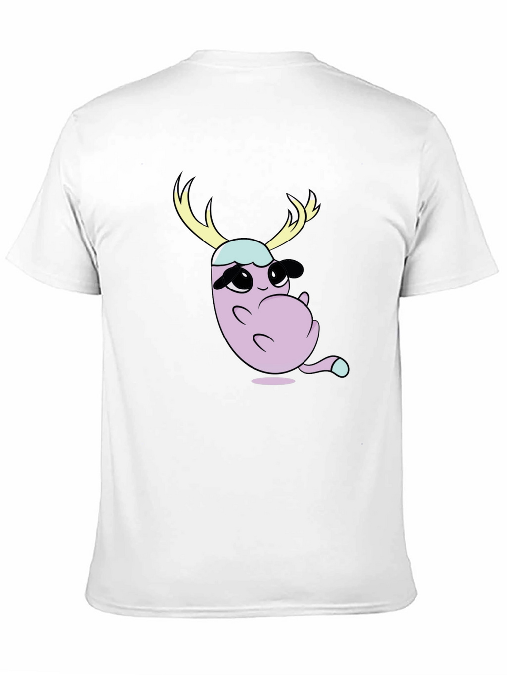 Cartoon Deer Character Graphic T-Shirt