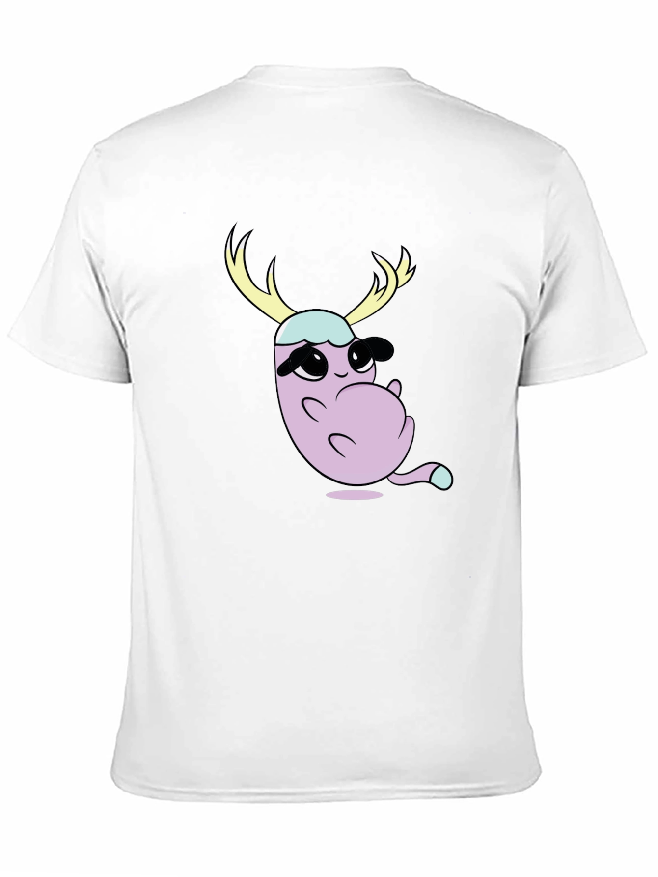Cartoon Deer Character Graphic T-Shirt