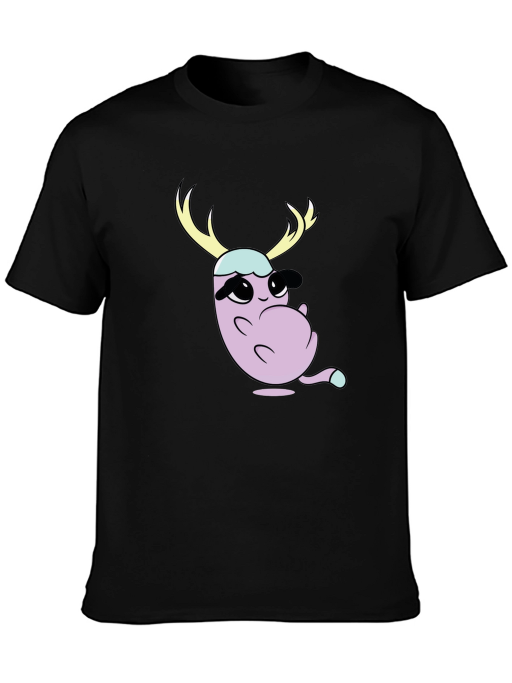 Cartoon Deer Character Graphic T-Shirt