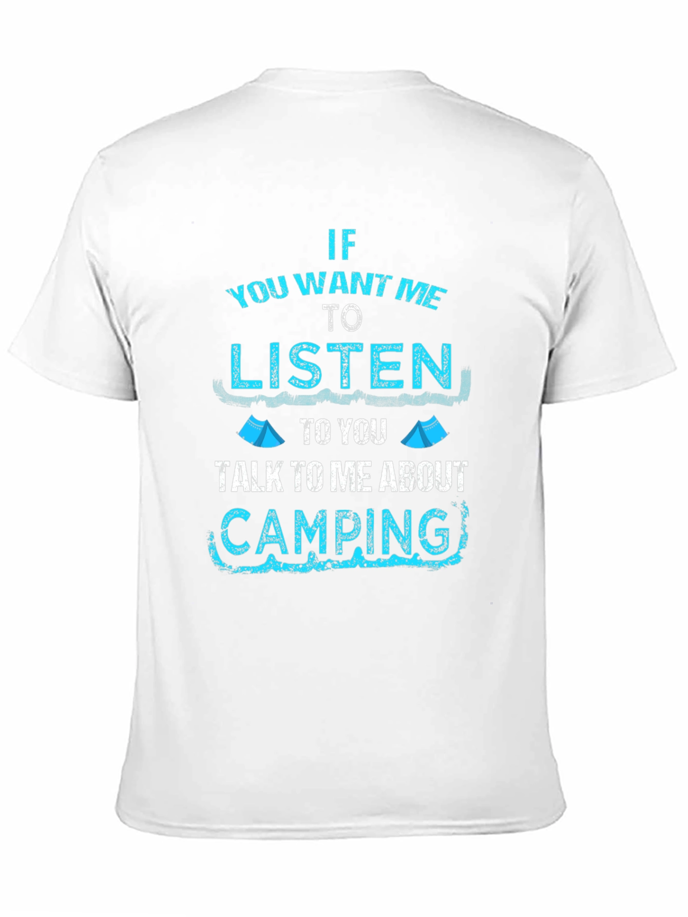 Camping Talk Mens Black Graphic Tee
