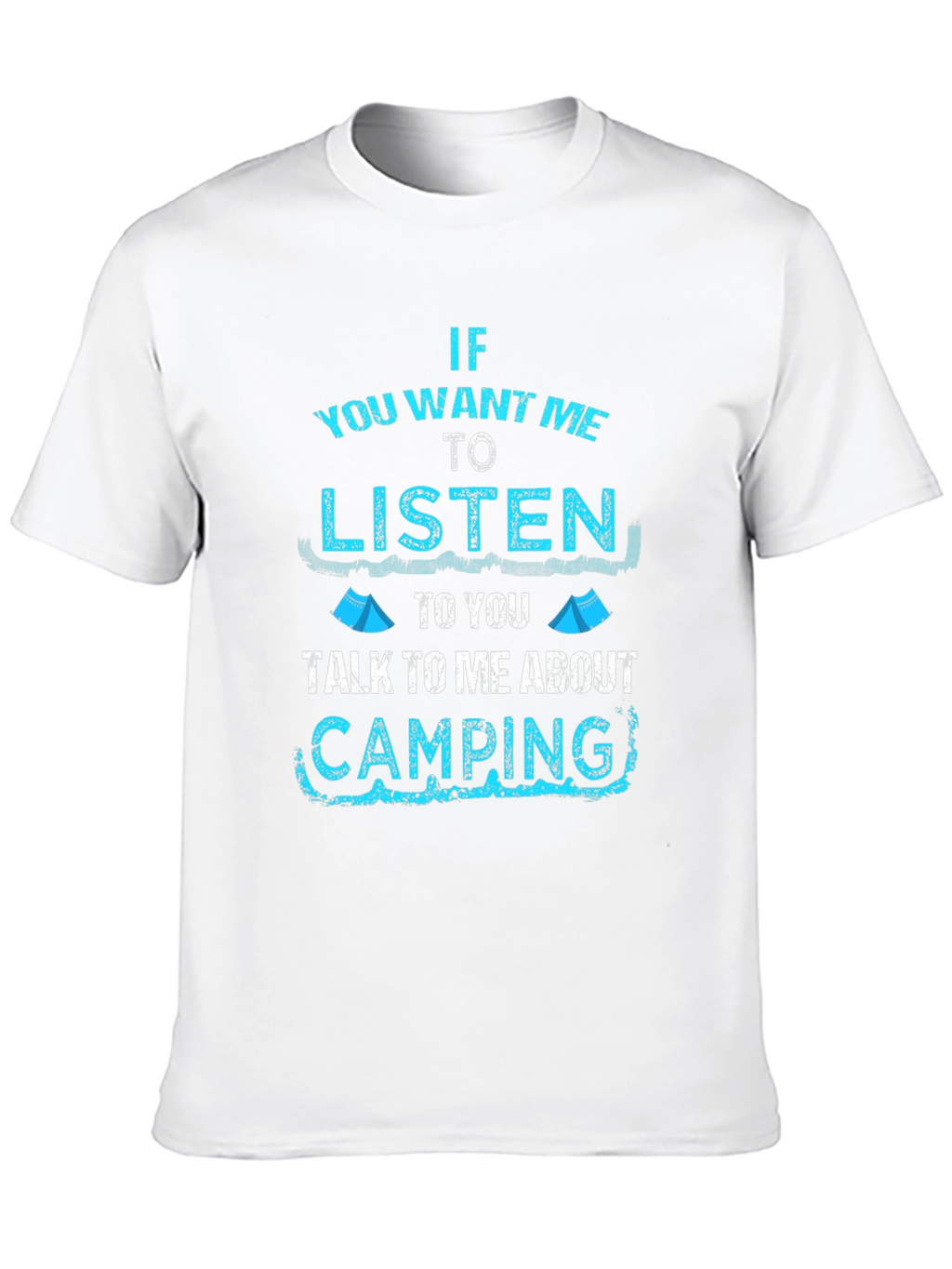 Camping Talk Mens Black Graphic Tee