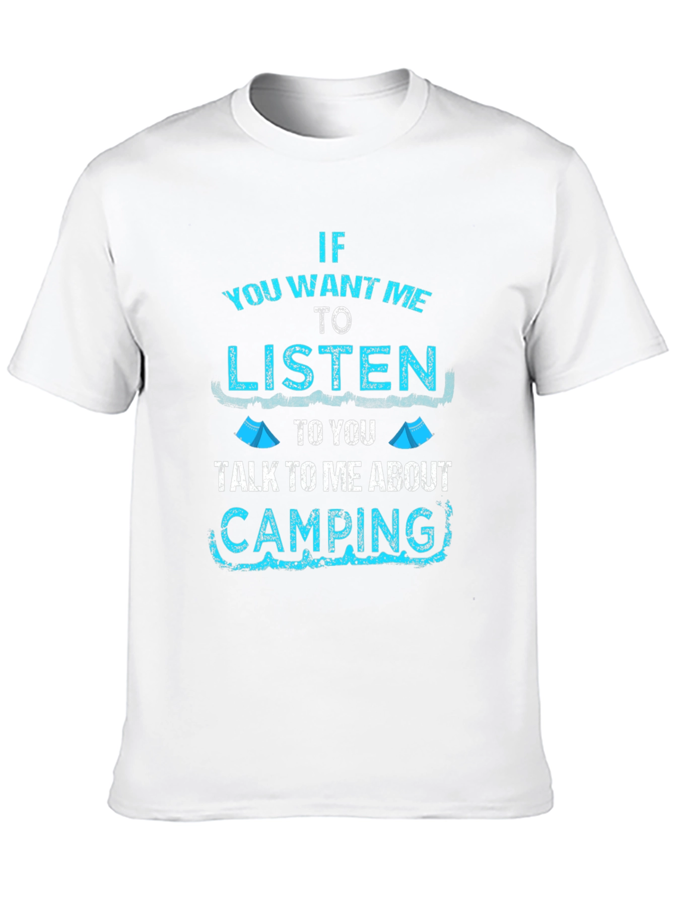 Camping Talk Mens Black Graphic Tee