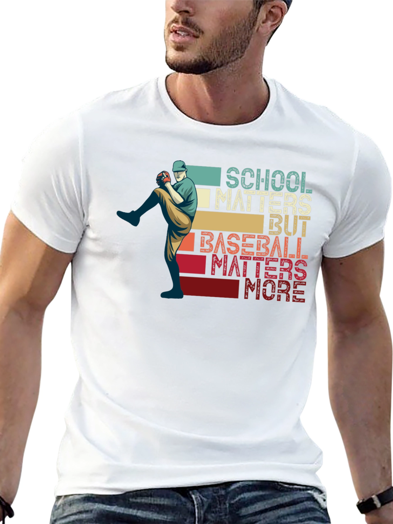 School Matters Baseball Matters More Graphic Tee