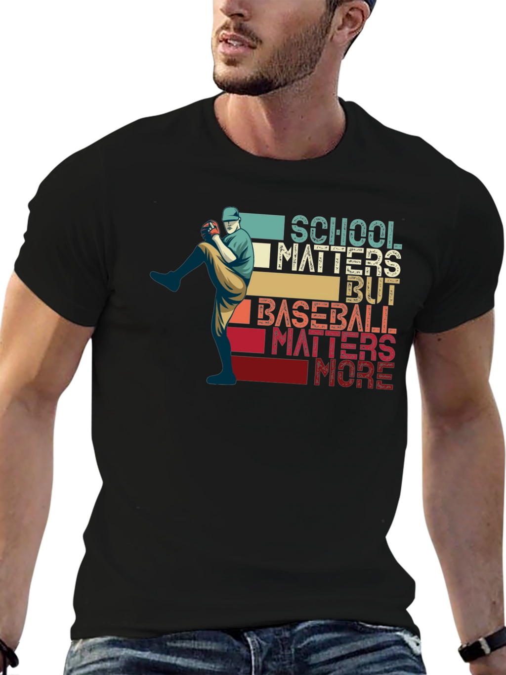 School Matters Baseball Matters More Graphic Tee