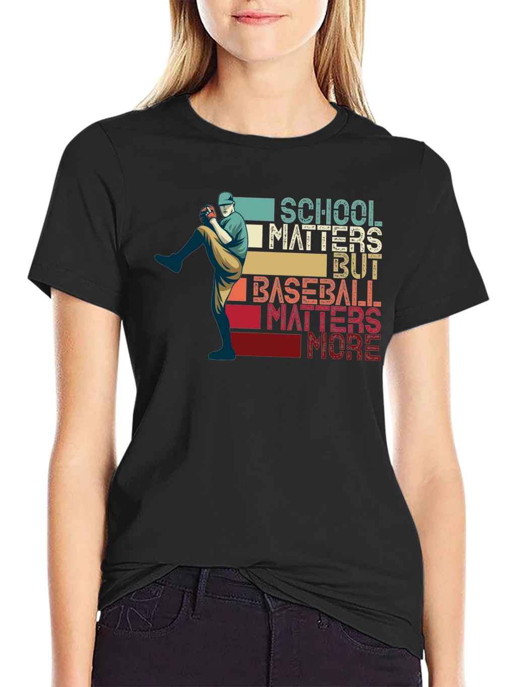 School Matters Baseball Matters More Graphic Tee