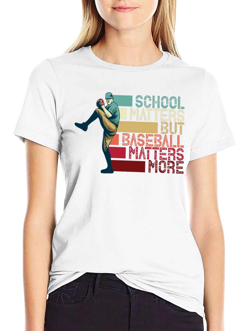 School Matters Baseball Matters More Graphic Tee