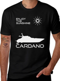 Cardano Boat T-Shirt - Enjoy the Sunshine Crypto Tee