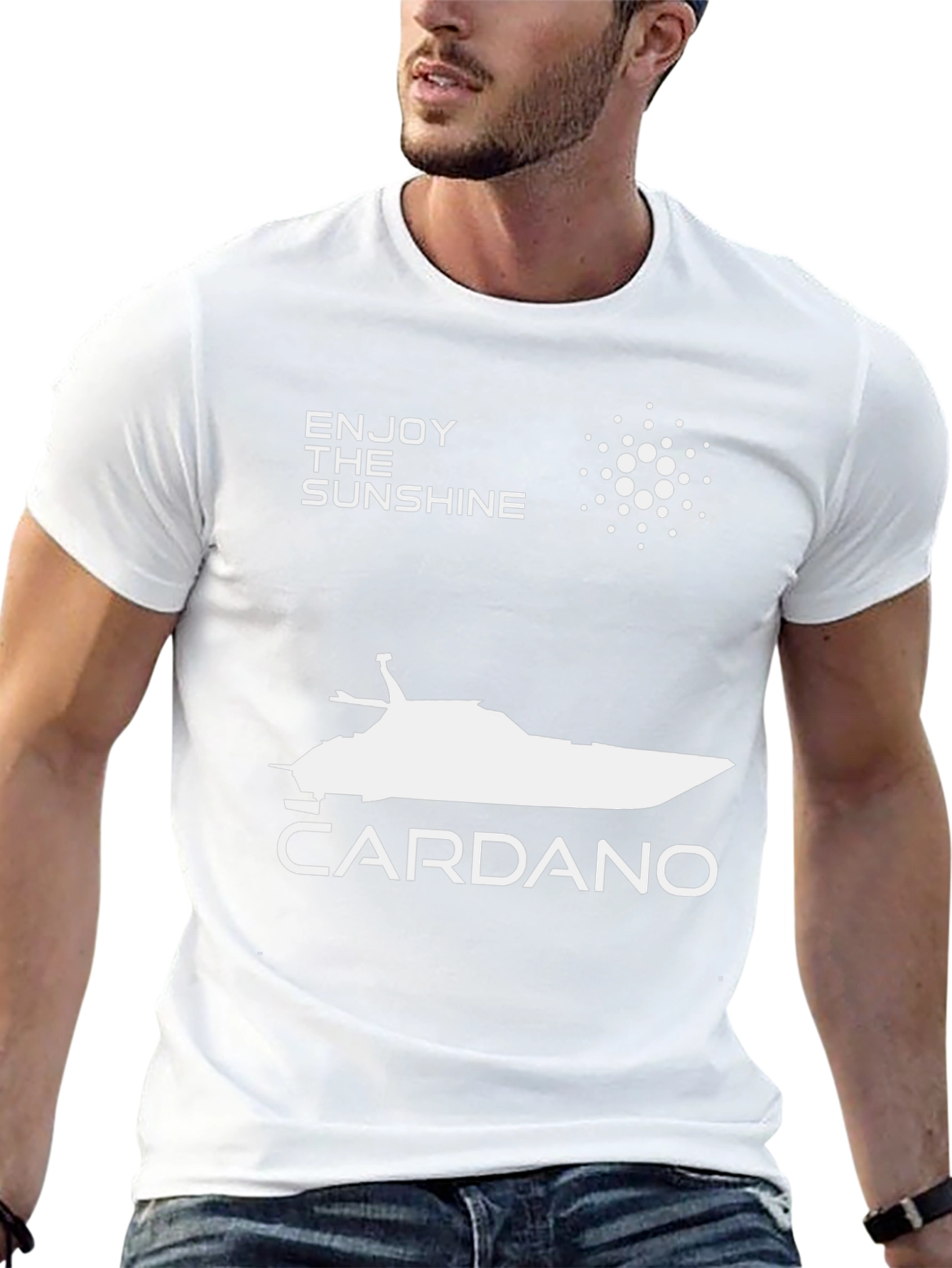 Cardano Boat T-Shirt - Enjoy the Sunshine Crypto Tee
