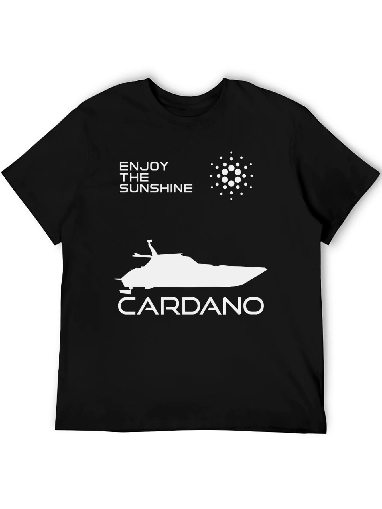Cardano Boat T-Shirt - Enjoy the Sunshine Crypto Tee