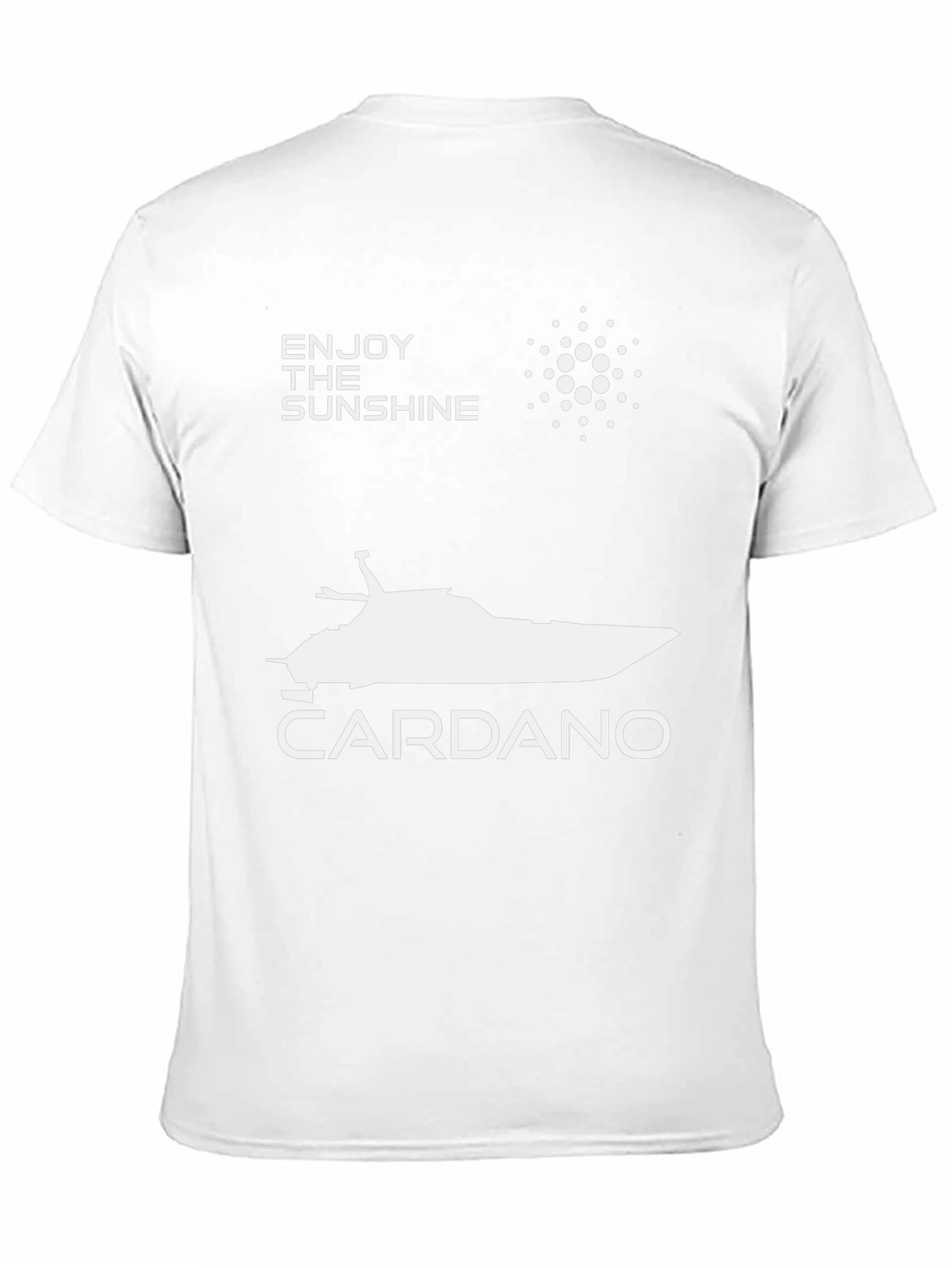 Cardano Boat T-Shirt - Enjoy the Sunshine Crypto Tee