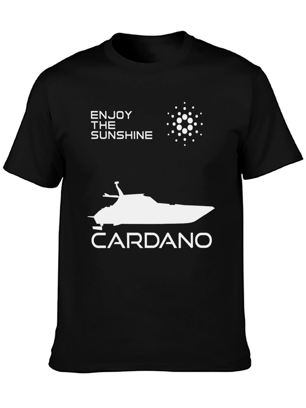 Cardano Boat T-Shirt - Enjoy the Sunshine Crypto Tee