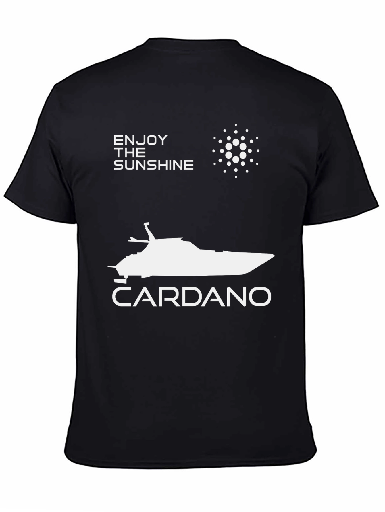 Cardano Boat T-Shirt - Enjoy the Sunshine Crypto Tee