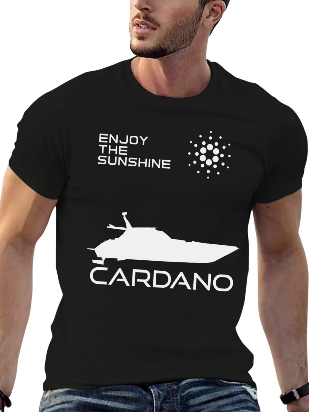 Cardano Boat T-Shirt - Enjoy the Sunshine Crypto Tee