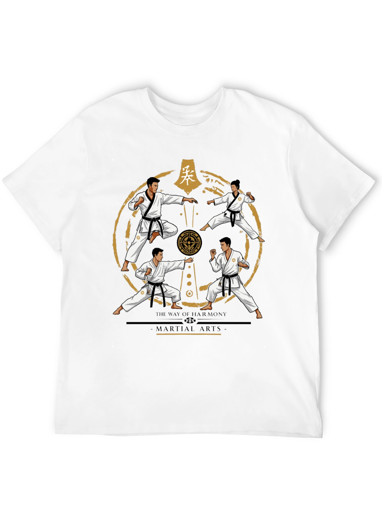 Martial Arts Harmony T-Shirt - Black Karate Tee