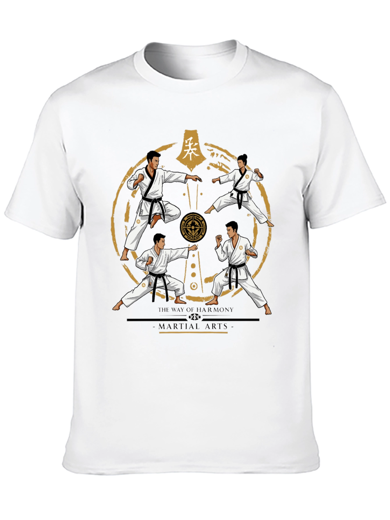 Martial Arts Harmony T-Shirt - Black Karate Tee