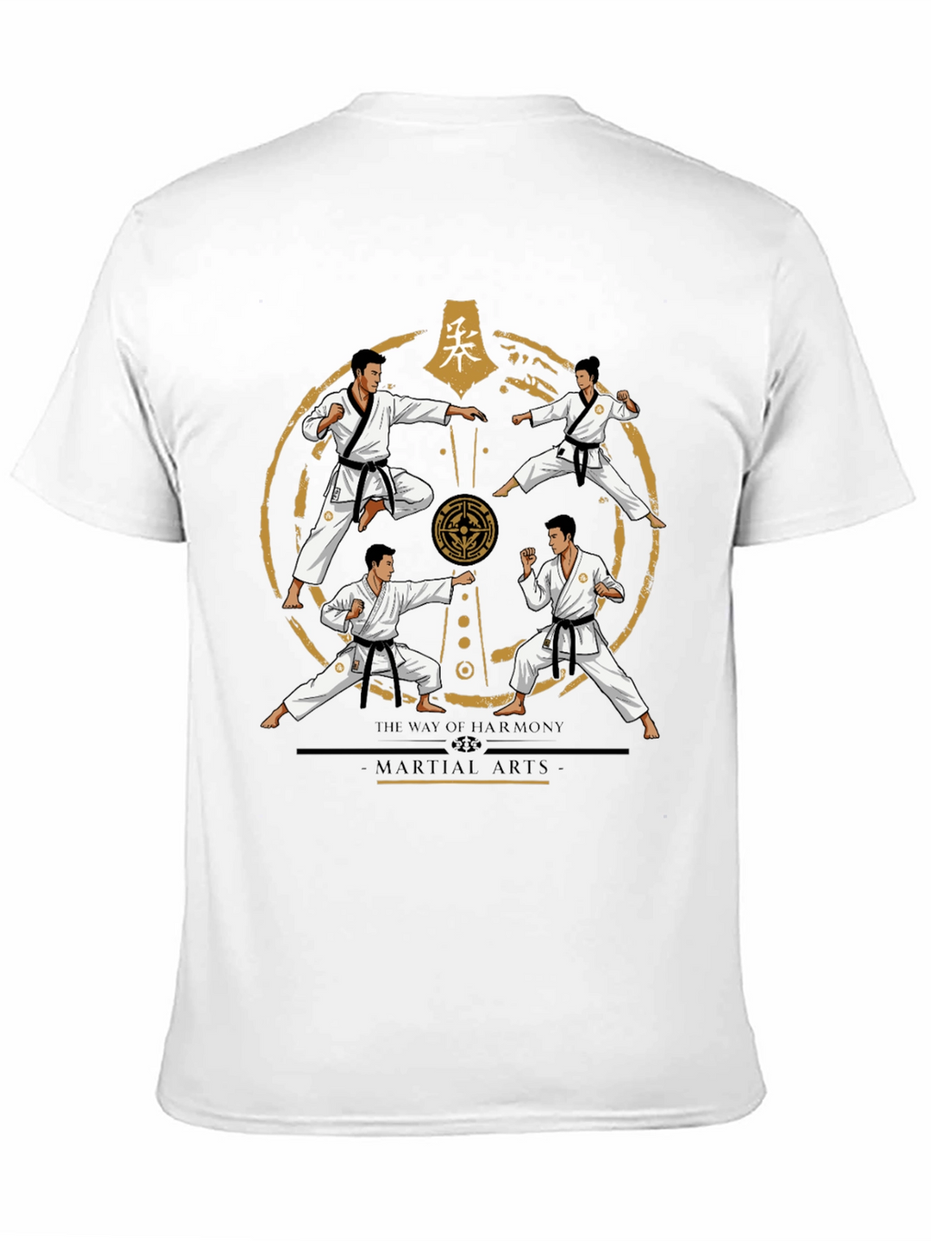 Martial Arts Harmony T-Shirt - Black Karate Tee