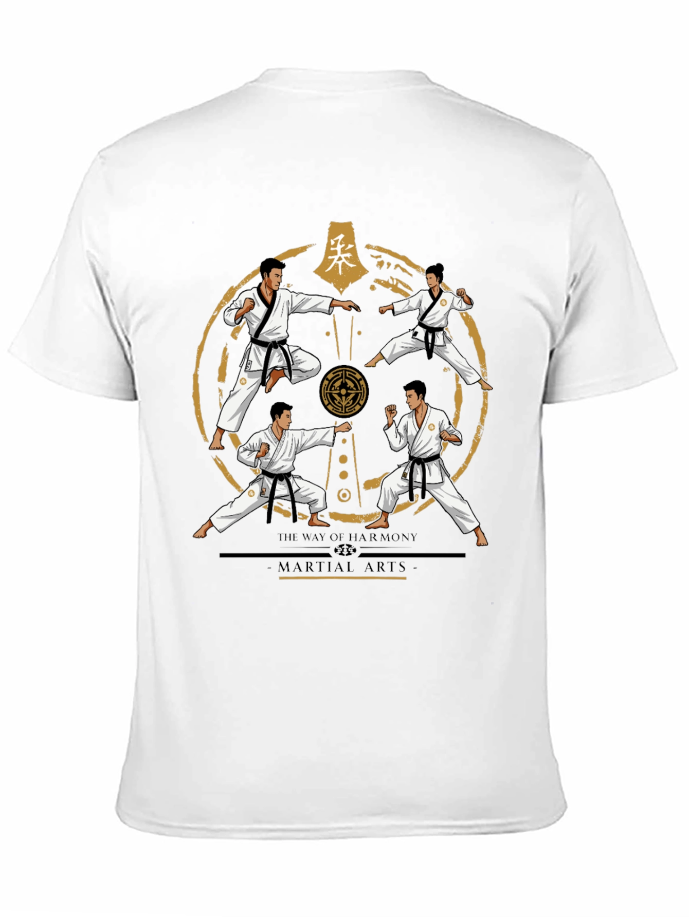 Martial Arts Harmony T-Shirt - Black Karate Tee