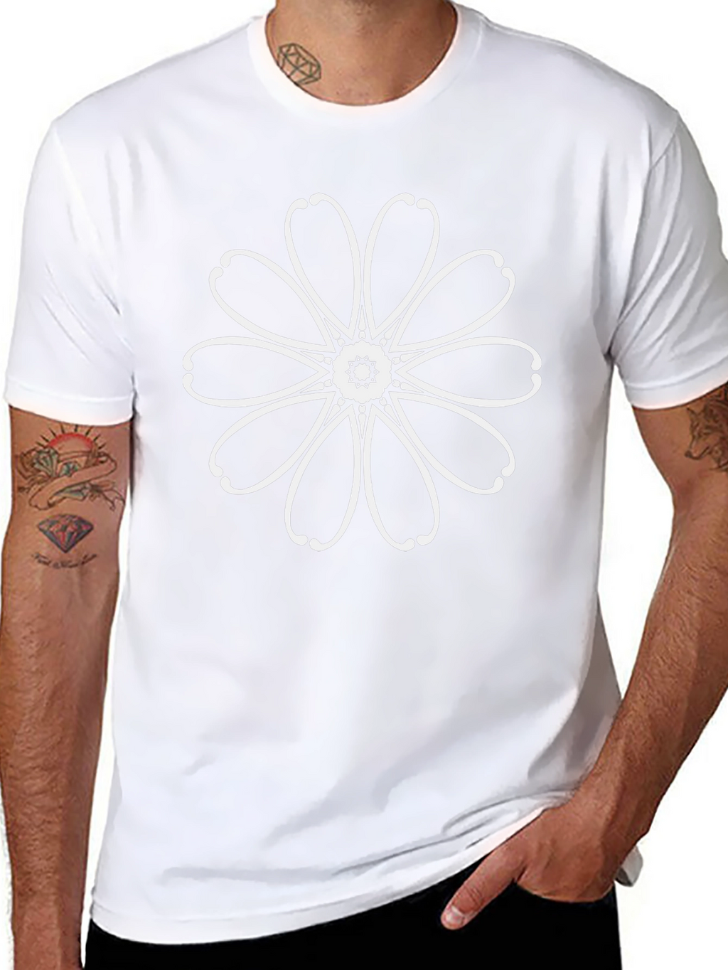 Floral Graphic Tee - Black Cotton Comfort