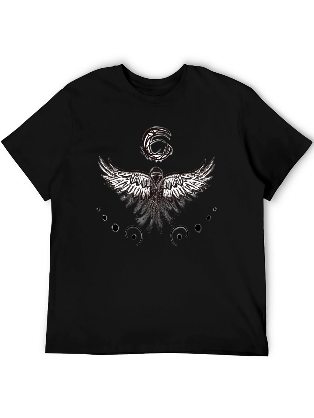 Winged Graphic Black T-Shirt