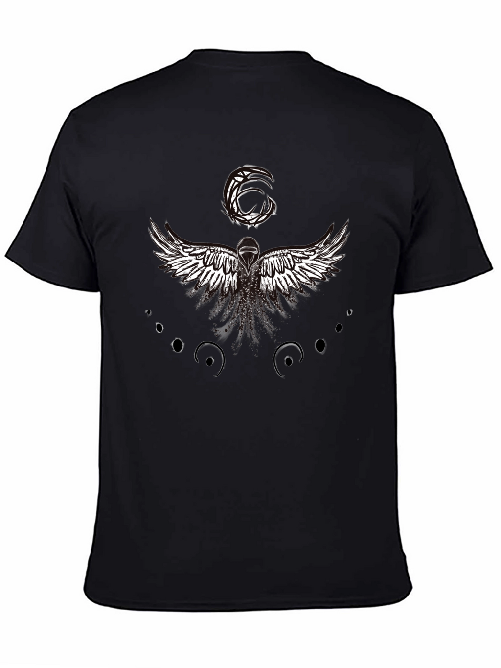 Winged Graphic Black T-Shirt