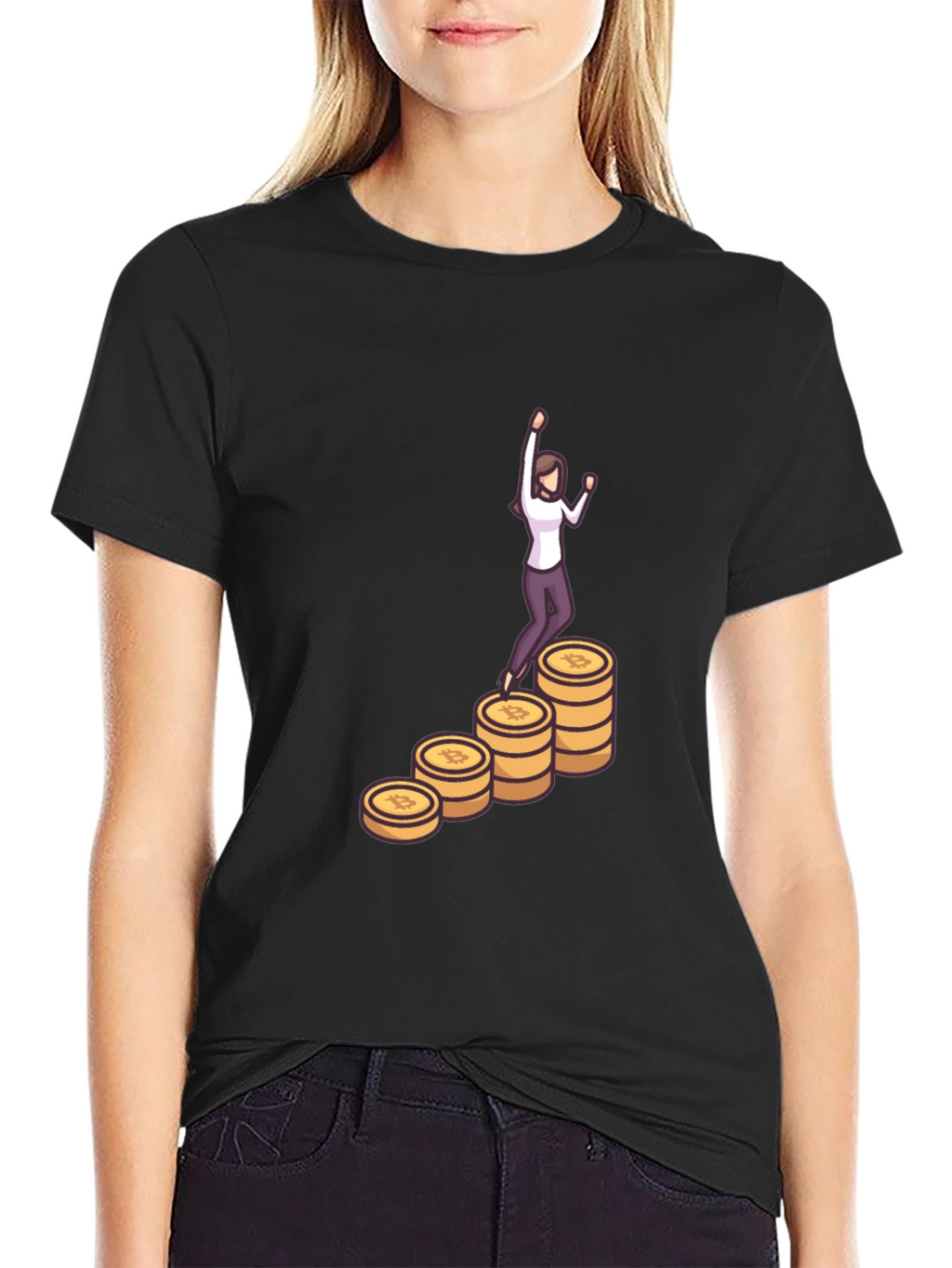 Bitcoin Woman Black Tee