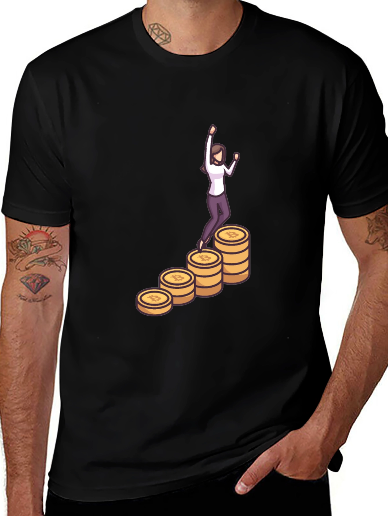 Bitcoin Woman Black Tee