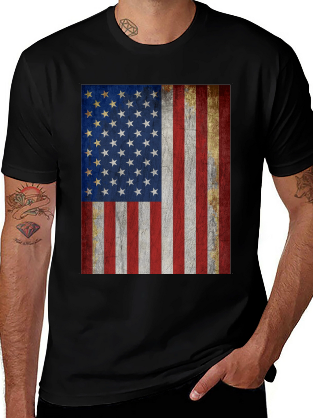 American Flag Graphic T-Shirt Patriotic Tee