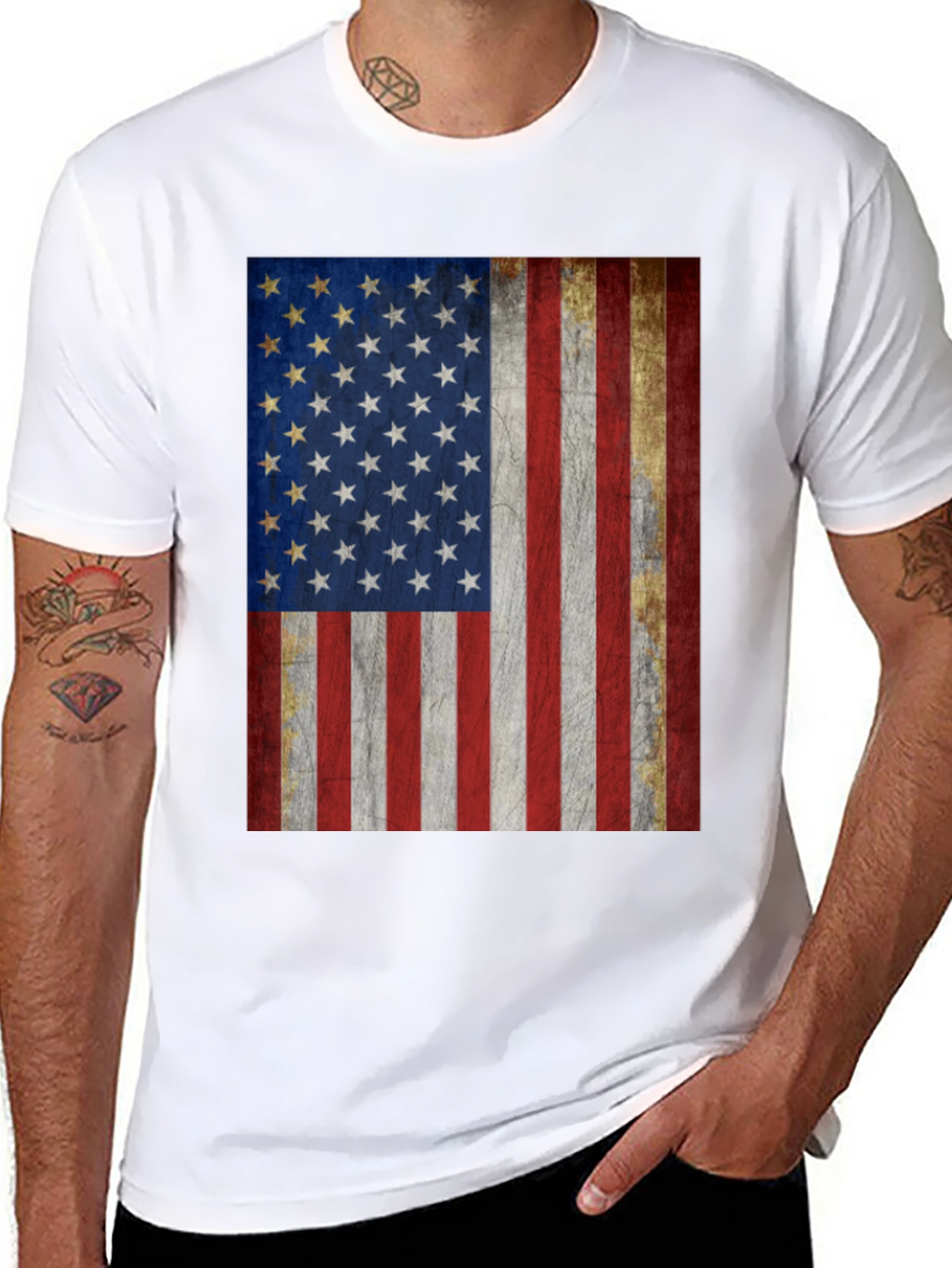 American Flag Graphic T-Shirt Patriotic Tee