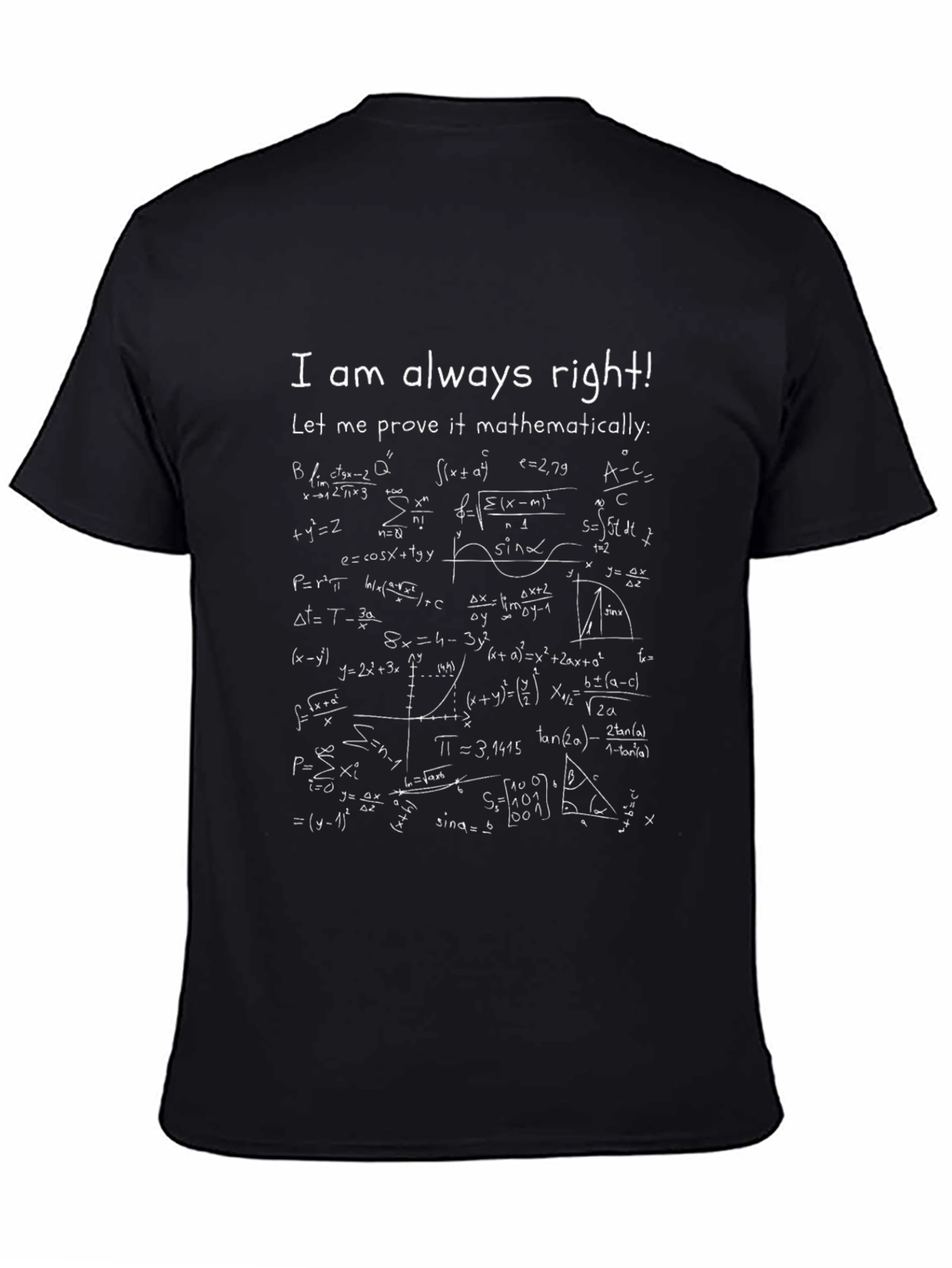 I am Always Right Math Formula T-Shirt