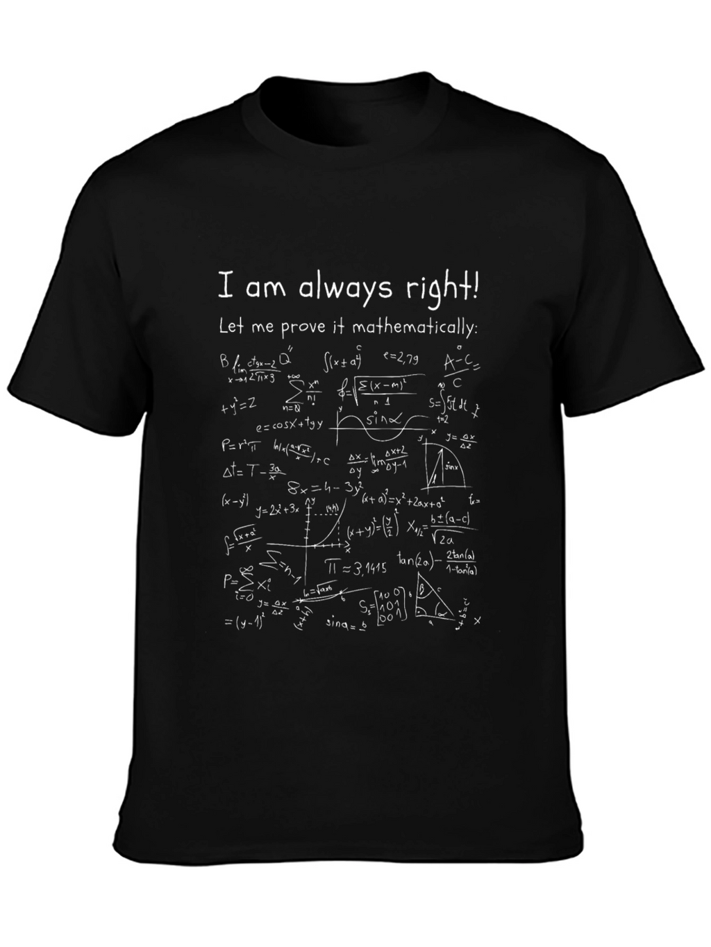 I am Always Right Math Formula T-Shirt