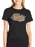 Sleeping Cat T-Shirt - Relaxed Comfort
