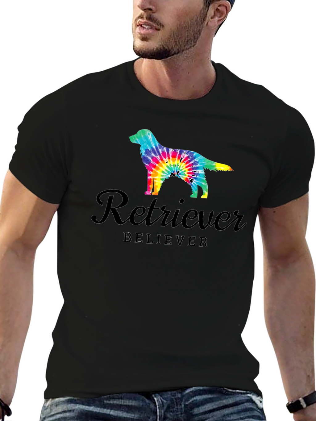 Retriever Believer Tie Dye Dog T-Shirt