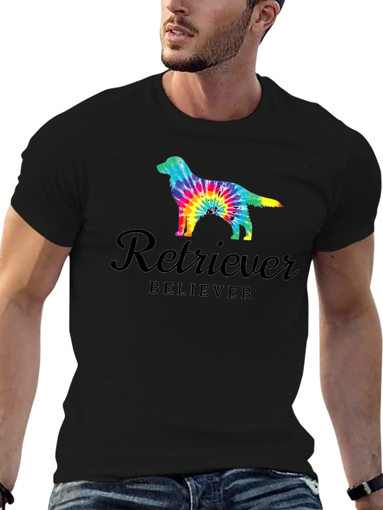 Retriever Believer Tie Dye Dog T-Shirt
