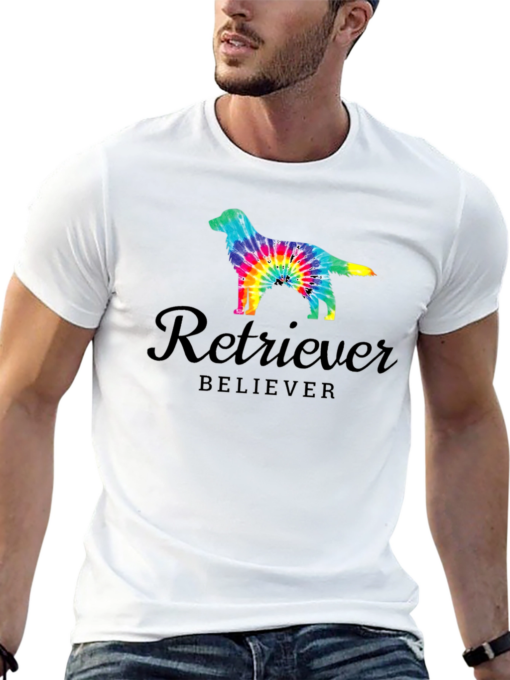 Retriever Believer Tie Dye Dog T-Shirt