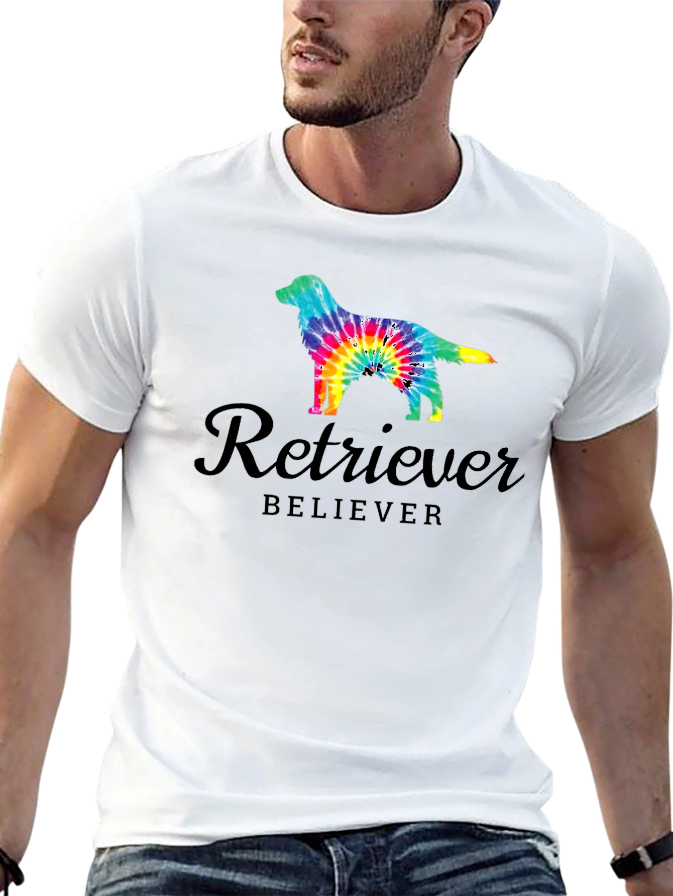 Retriever Believer Tie Dye Dog T-Shirt