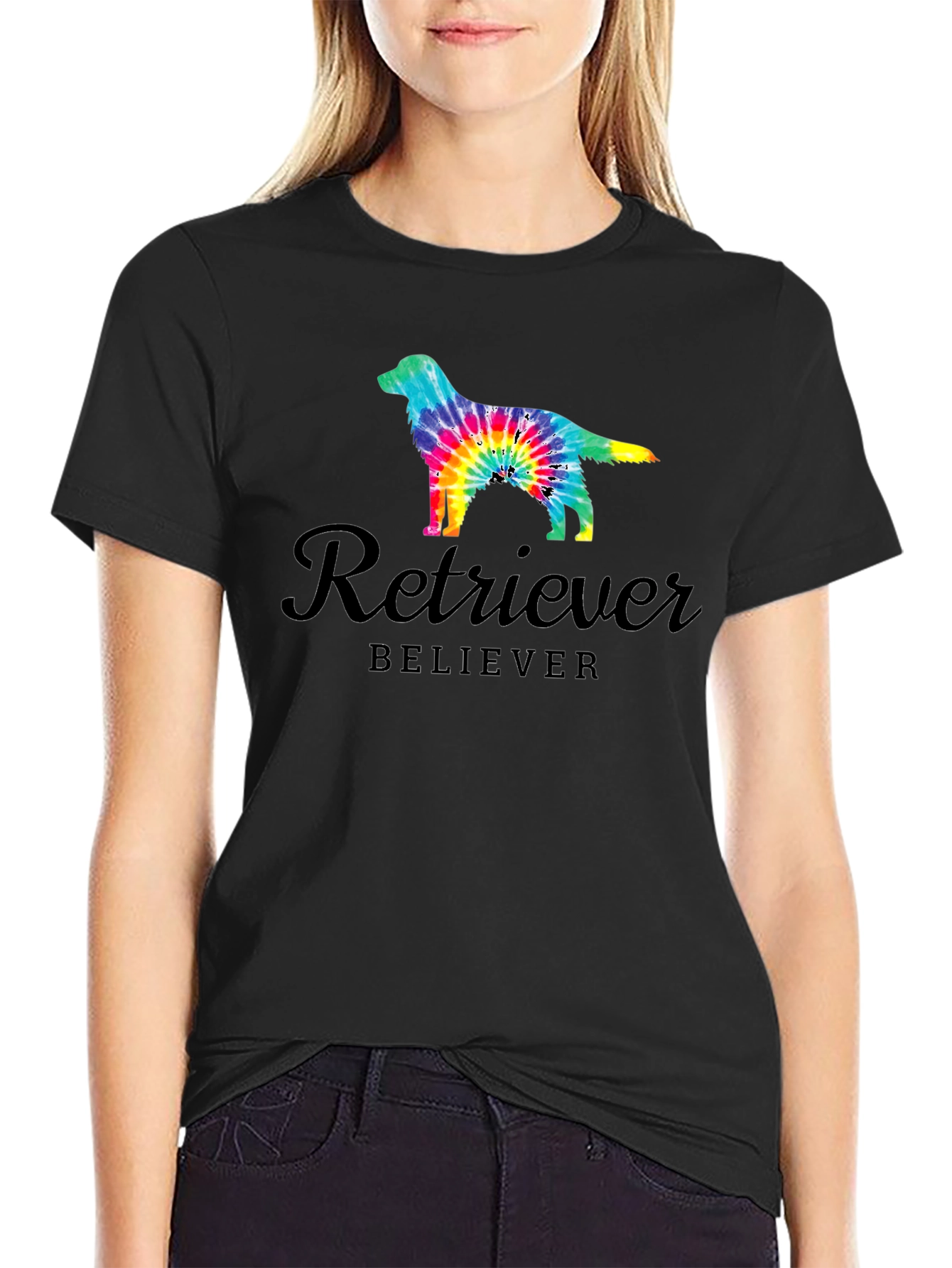 Retriever Believer Tie Dye Dog T-Shirt