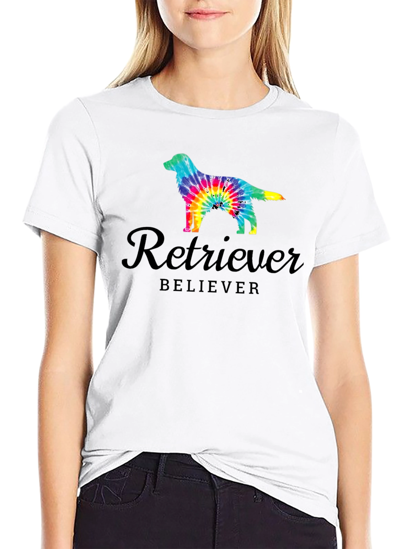 Retriever Believer Tie Dye Dog T-Shirt