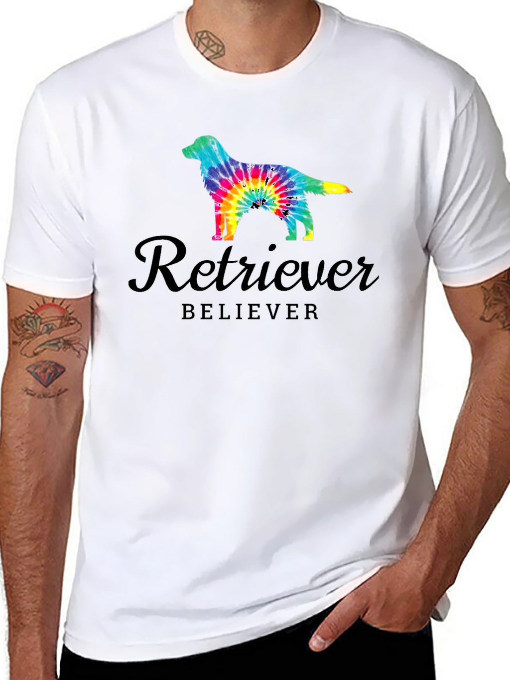 Retriever Believer Tie Dye Dog T-Shirt
